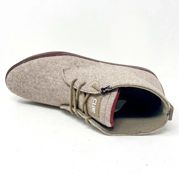 Clae Strayhorn Textile Sage Wool Oxblood Mens Casual Sneakers - Picture 4 of 10